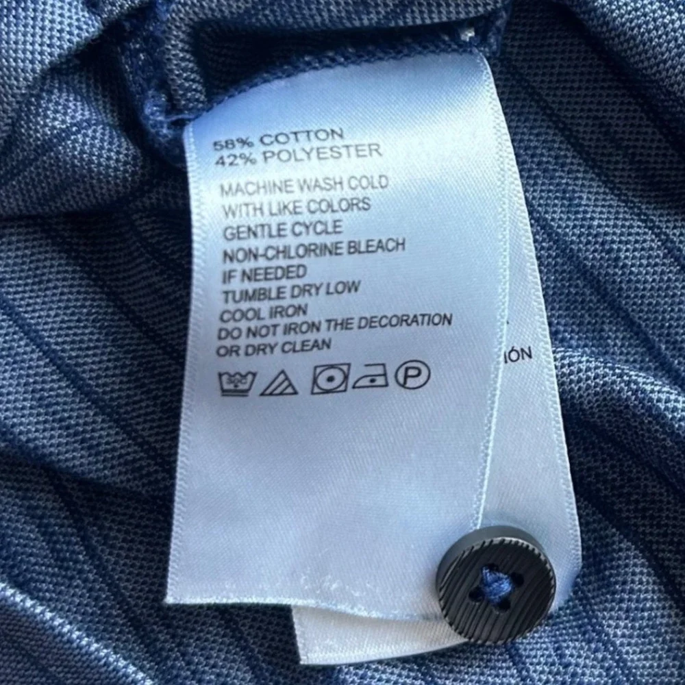Tommy Bahama Polo Shirt Mens XL Blue Striped Short Sleeve Preppy‎ Golf Resort